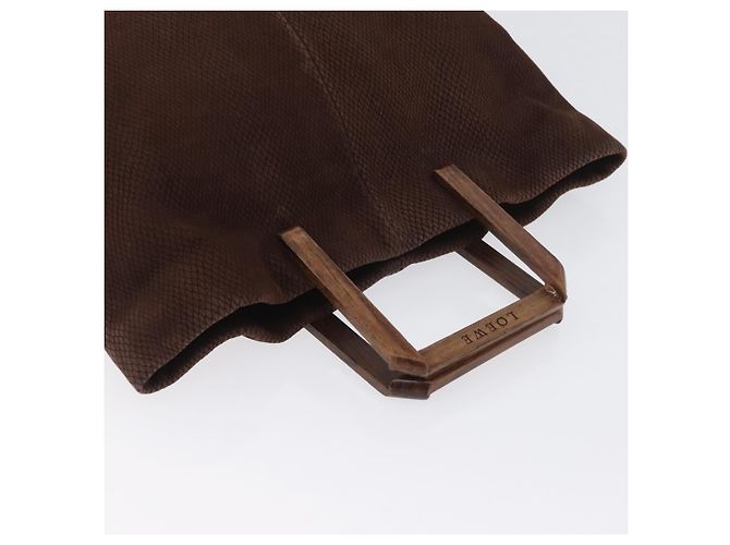 Borsa a Mano LOEWE in Camoscio Marrone Oro Auth SW2166 D'oro - vista 6