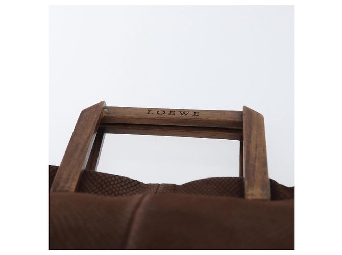 Borsa a Mano LOEWE in Camoscio Marrone Oro Auth SW2166 D'oro - vista 8