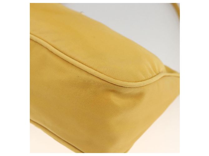 PRADA Bolsa Pouch de Nylon Amarillo Plata Auth AMZ450 - vista 10