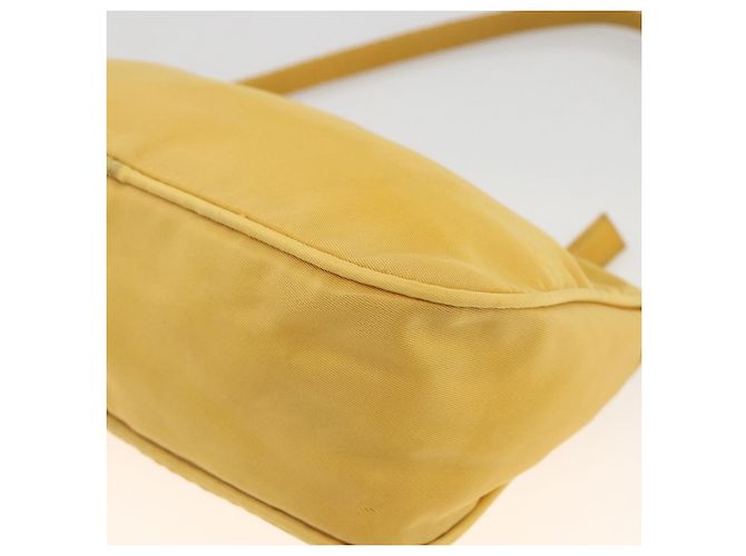 PRADA Bolsa Pouch de Nylon Amarillo Plata Auth AMZ450 - vista 12