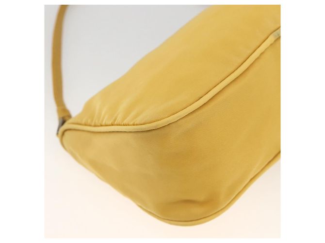 PRADA Bolsa Pouch de Nylon Amarillo Plata Auth AMZ450 - vista 13