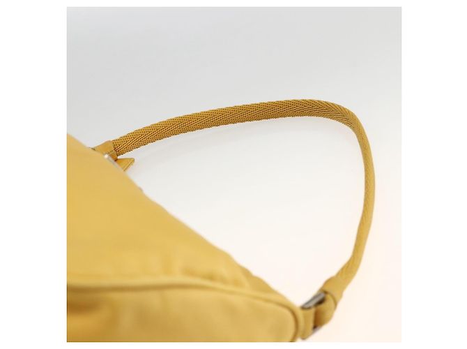 PRADA Bolsa Pouch de Nylon Amarillo Plata Auth AMZ450 - vista 8