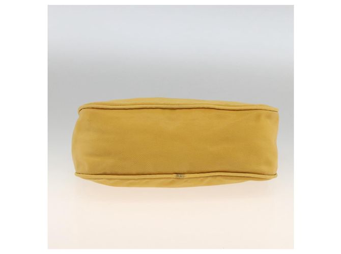 PRADA Bolsa Pouch de Nylon Amarillo Plata Auth AMZ450 - vista 9