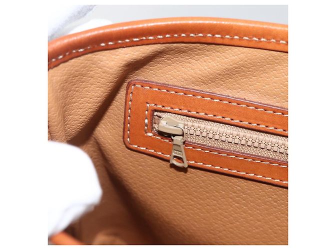 Céline Borsa a mano in tela Macadam CELINE in pelle PVC marrone oro Auth ka3426 - vista 19