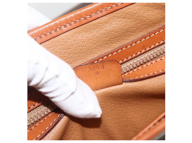 Céline Borsa a mano in tela Macadam CELINE in pelle PVC marrone oro Auth ka3426 - vista 22