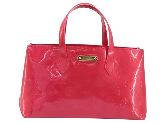 LOUIS VUITTON Borsa a Mano Monogram Vernis Wilshire PM Rose Pop M93643 Auth ep13926A Rosa - vista 2