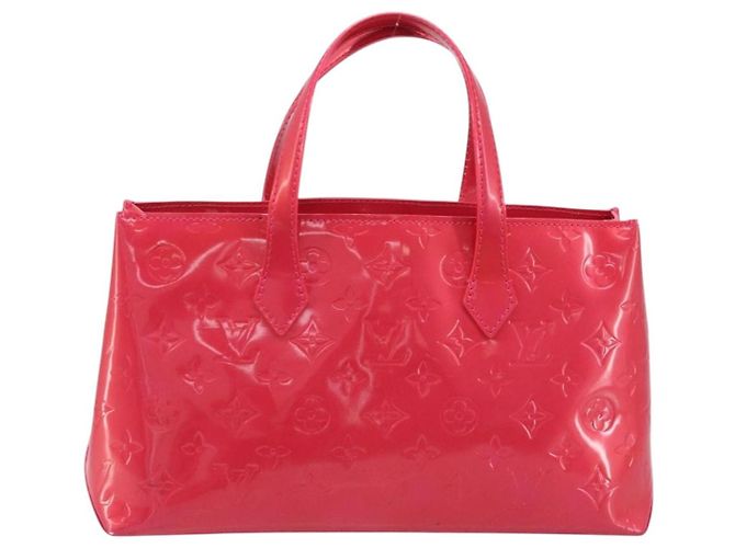 LOUIS VUITTON Borsa a Mano Monogram Vernis Wilshire PM Rose Pop M93643 Auth ep13926A Rosa - vista 3