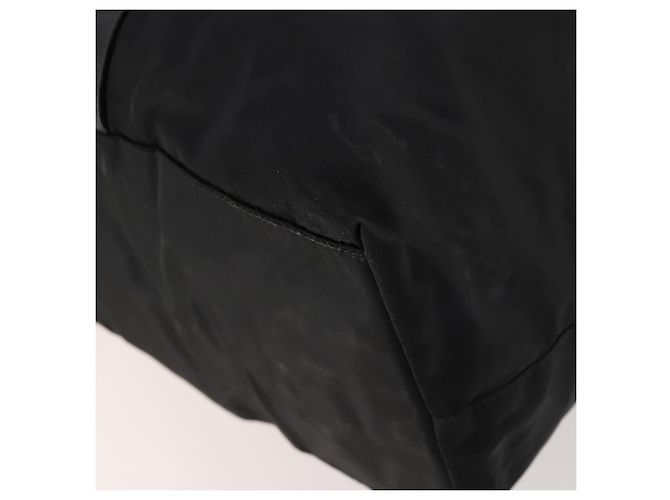 Borsa Boston PRADA in nylon nero argento autentica 173934 - vista 12