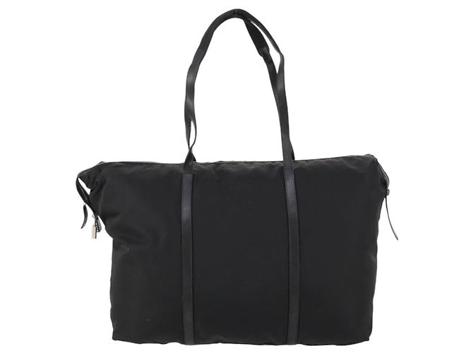 Borsa Boston PRADA in nylon nero argento autentica 173934 - vista 2