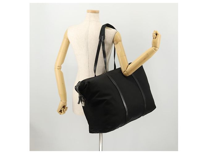 Borsa Boston PRADA in nylon nero argento autentica 173934 - vista 24