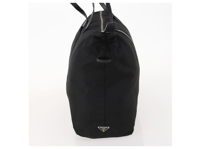 Borsa Boston PRADA in nylon nero argento autentica 173934 - vista 4