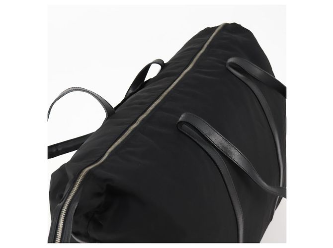 Borsa Boston PRADA in nylon nero argento autentica 173934 - vista 6