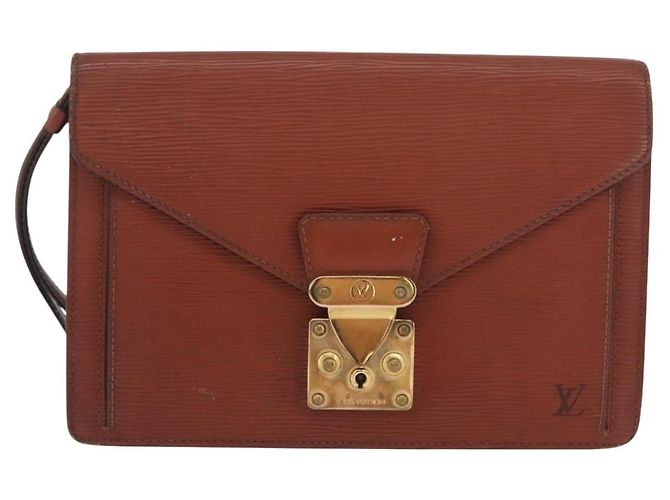 LOUIS VUITTON Borsa a Mano Dragonne Epi Serie Marrone M52618 LV Auth ti3804 - vista 2