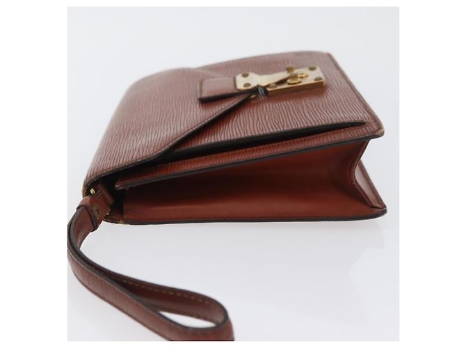 LOUIS VUITTON Borsa a Mano Dragonne Epi Serie Marrone M52618 LV Auth ti3804 - vista 5