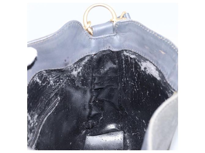 Borsa a mano in pelle Gucci Bamboo 2way Nera Oro 001 1705 1638 Auth BSZ495 - vista 18