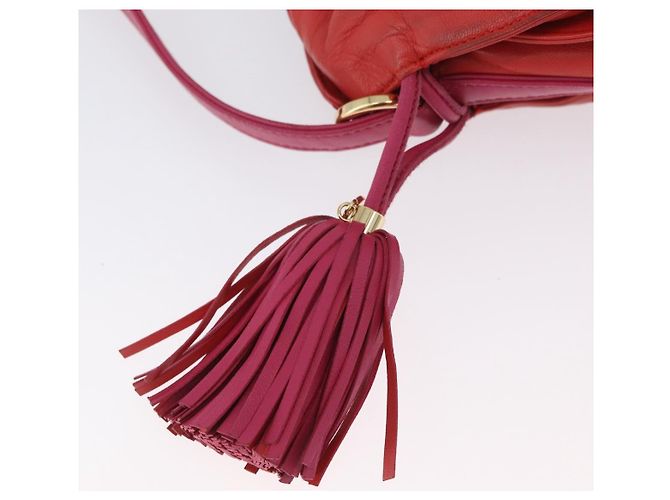 LOEWE Borsa a Spalla Anagram in Pelle Arancione Oro Auth ka3378A D'oro - vista 17
