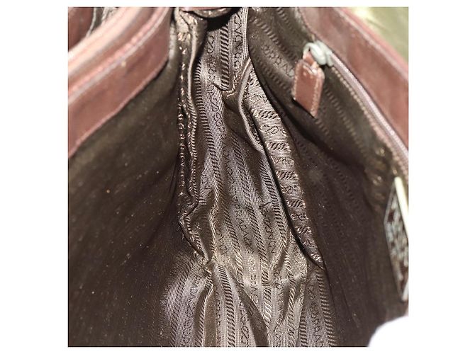 Borsa a spalla PRADA in nylon argento khaki Auth bs33524 Cachi - vista 19