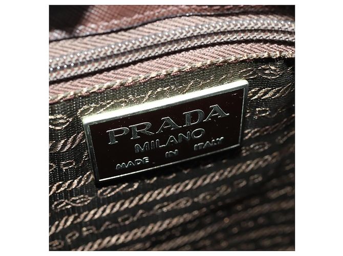 Borsa a spalla PRADA in nylon argento khaki Auth bs33524 Cachi - vista 20