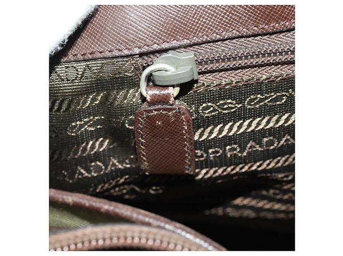 Borsa a spalla PRADA in nylon argento khaki Auth bs33524 Cachi - vista 21