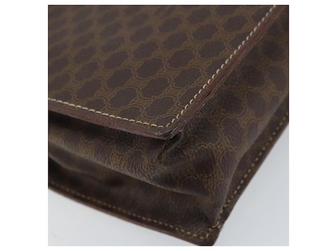 Céline Borsa a mano in tela Macadam CELINE in pelle PVC marrone e oro Auth YKZ531A D'oro - vista 13