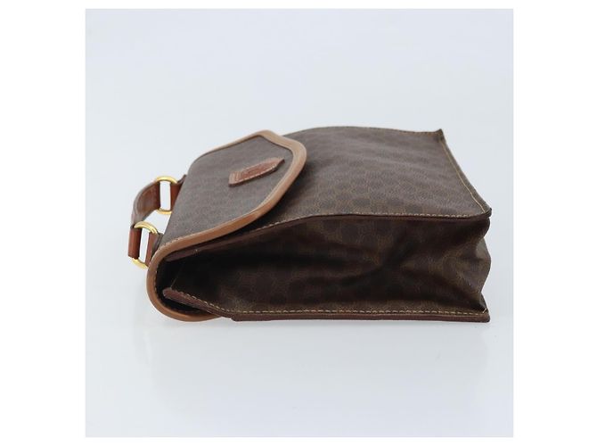 Céline Borsa a mano in tela Macadam CELINE in pelle PVC marrone e oro Auth YKZ531A D'oro - vista 5