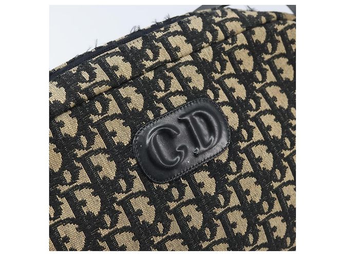 Borsa a Spalla in Tela Trotter Christian Dior Nera Oro Auth LNZ705 Nero D'oro - vista 14