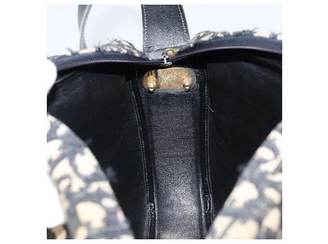 Borsa a Spalla in Tela Trotter Christian Dior Nera Oro Auth LNZ705 Nero D'oro - vista 18