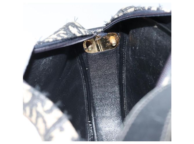 Borsa a Spalla in Tela Trotter Christian Dior Nera Oro Auth LNZ705 Nero D'oro - vista 19