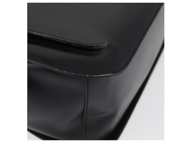 Borsa a mano in pelle Gancini Salvatore Ferragamo 2 in 1 Nero Oro Auth ARZ417 - vista 12