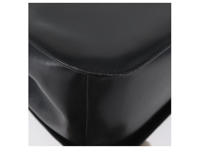Borsa a mano in pelle Gancini Salvatore Ferragamo 2 in 1 Nero Oro Auth ARZ417 - vista 14