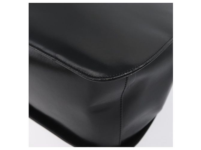 Borsa a mano in pelle Gancini Salvatore Ferragamo 2 in 1 Nero Oro Auth ARZ417 - vista 15
