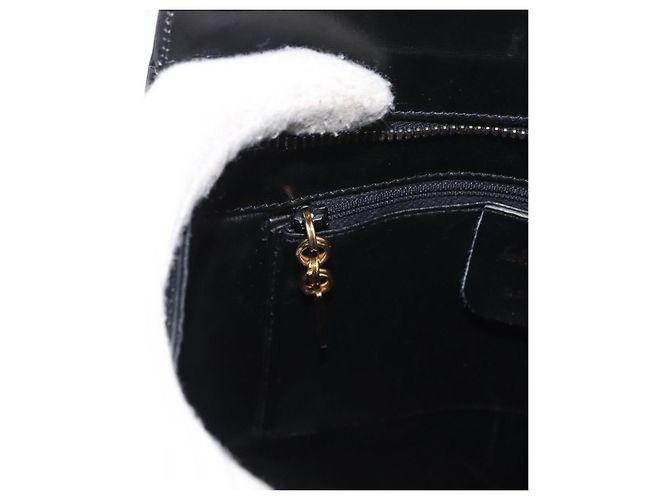 Borsa a mano in pelle Gancini Salvatore Ferragamo 2 in 1 Nero Oro Auth ARZ417 - vista 23