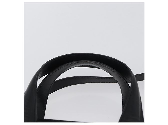 Borsa a mano in pelle Gancini Salvatore Ferragamo 2 in 1 Nero Oro Auth ARZ417 - vista 8