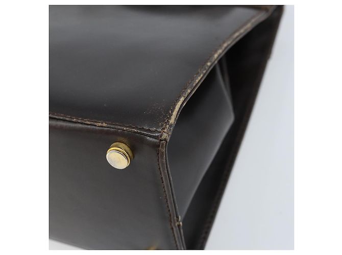 Borsa a mano Vala in pelle marrone e oro Salvatore Ferragamo Auth gh1974 D'oro - vista 10