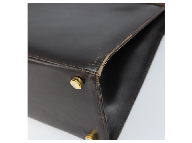 Borsa a mano Vala in pelle marrone e oro Salvatore Ferragamo Auth gh1974 D'oro - vista 12