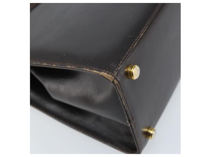 Borsa a mano Vala in pelle marrone e oro Salvatore Ferragamo Auth gh1974 D'oro - vista 13