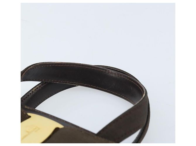 Borsa a mano Vala in pelle marrone e oro Salvatore Ferragamo Auth gh1974 D'oro - vista 8
