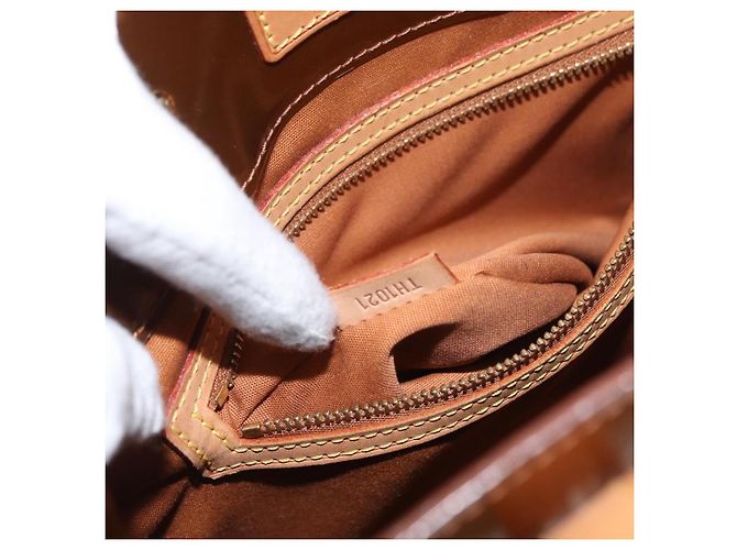LOUIS VUITTON Monogram Vernis Reade MM Borsa a Mano Bronzo M91143 LV Auth ARZ508 - vista 12