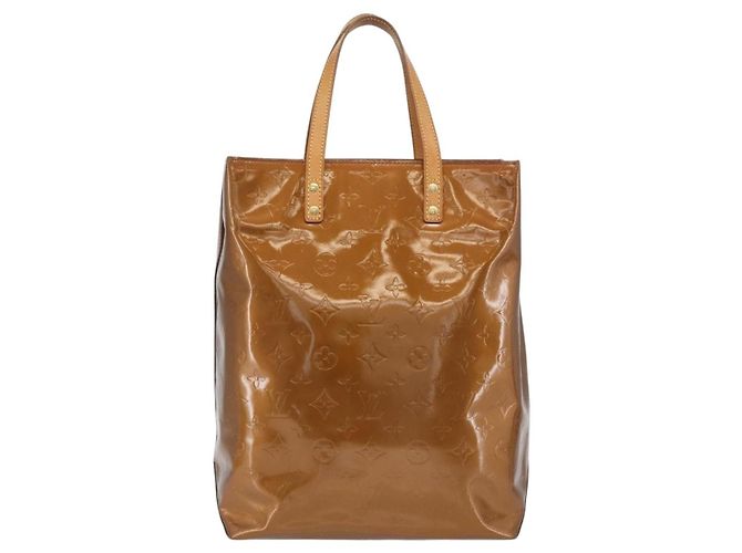 LOUIS VUITTON Monogram Vernis Reade MM Borsa a Mano Bronzo M91143 LV Auth ARZ508 - vista 2