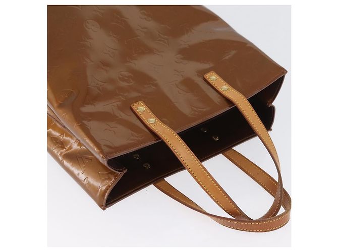 LOUIS VUITTON Monogram Vernis Reade MM Borsa a Mano Bronzo M91143 LV Auth ARZ508 - vista 6