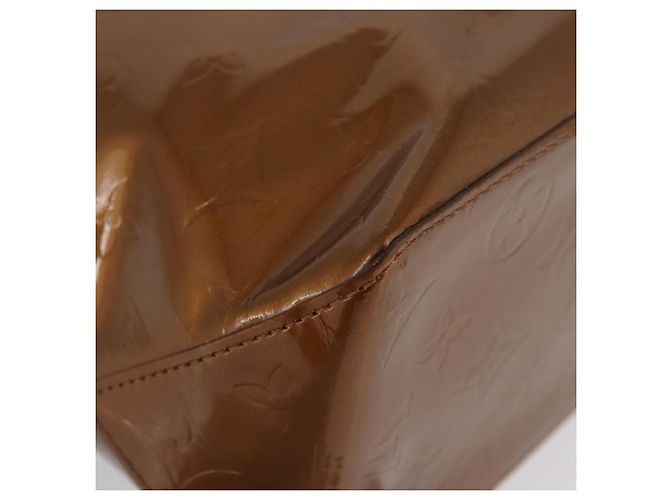 LOUIS VUITTON Monogram Vernis Reade MM Borsa a Mano Bronzo M91143 LV Auth ARZ508 - vista 9