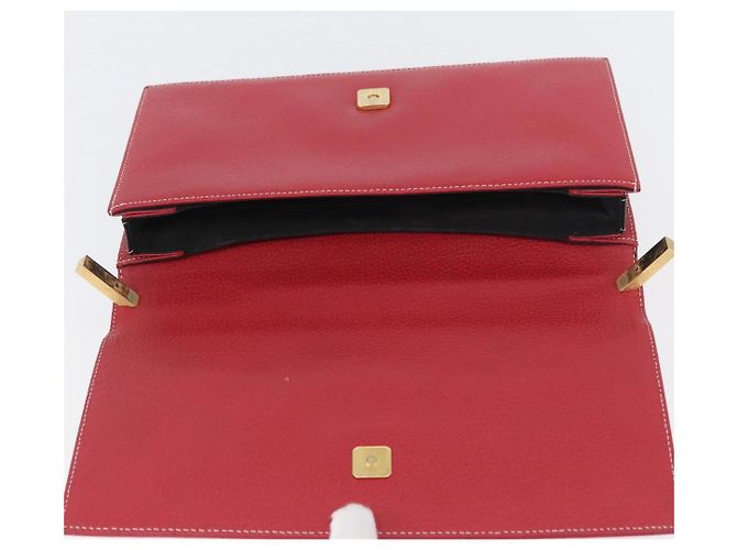 Borsa a mano FENDI in pelle rossa e oro Auth ka3300 Rosso D'oro - vista 16