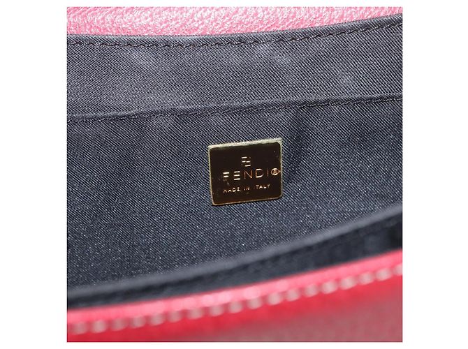 Borsa a mano FENDI in pelle rossa e oro Auth ka3300 Rosso D'oro - vista 17