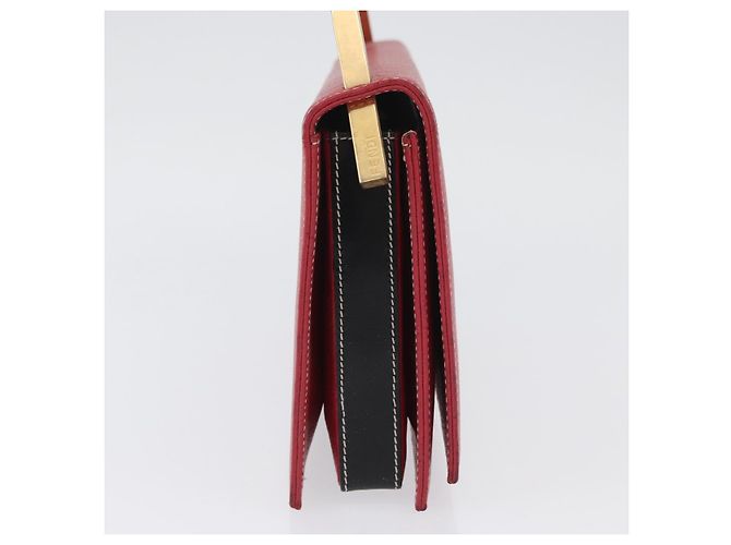 Borsa a mano FENDI in pelle rossa e oro Auth ka3300 Rosso D'oro - vista 6