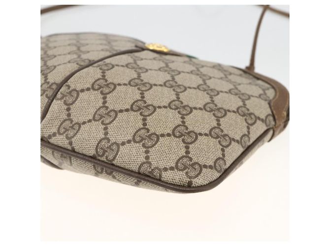Borsa Gucci GG Supreme Web Sherry Line in PVC beige e oro 904 02 047 Auth gh1981 D'oro - vista 10