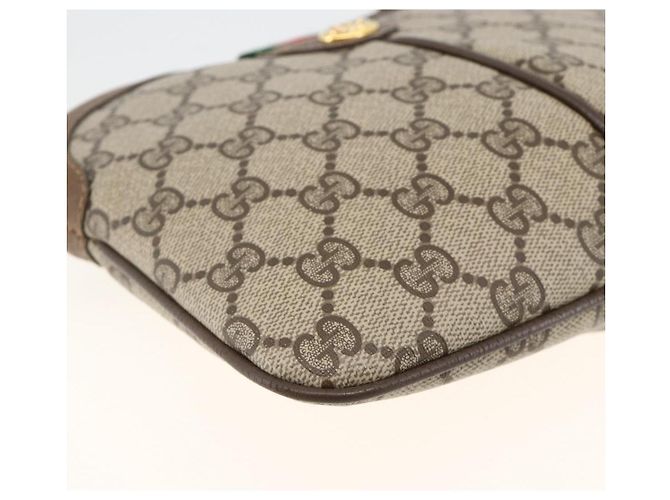 Borsa Gucci GG Supreme Web Sherry Line in PVC beige e oro 904 02 047 Auth gh1981 D'oro - vista 11