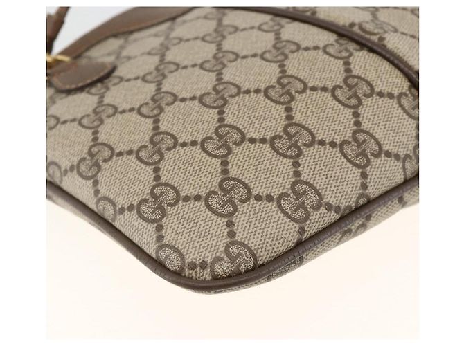Borsa Gucci GG Supreme Web Sherry Line in PVC beige e oro 904 02 047 Auth gh1981 D'oro - vista 13