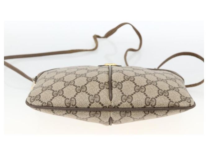 Borsa Gucci GG Supreme Web Sherry Line in PVC beige e oro 904 02 047 Auth gh1981 D'oro - vista 9