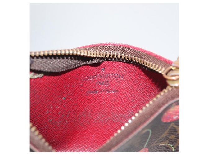 LOUIS VUITTON Monogramm Kirsche Pochette Cles Münzbörse M95042 LV Auth ARZ554 - Ansicht 19