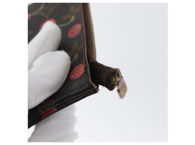 LOUIS VUITTON Monogramm Kirsche Pochette Cles Münzbörse M95042 LV Auth ARZ554 - Ansicht 7